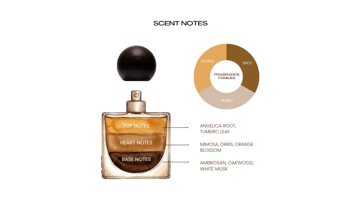 Fragrance notes illustration — Main Character